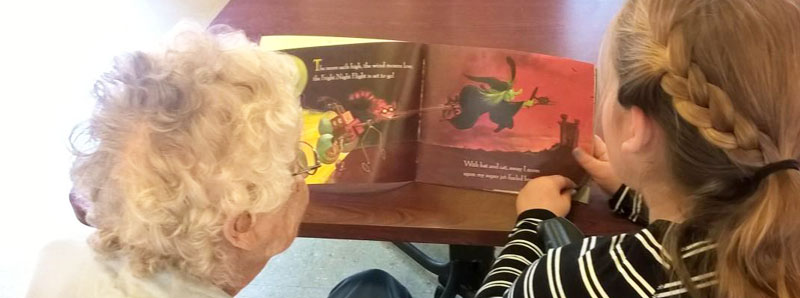 Residents reading to children